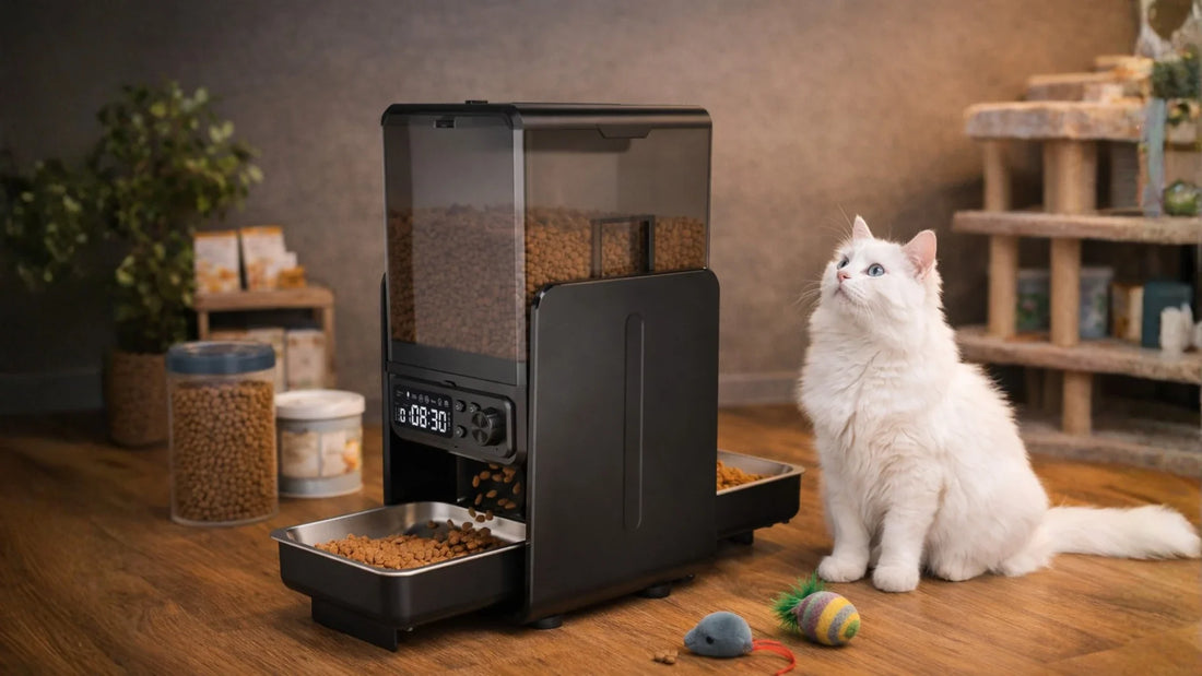 Comment fonctionne un distributeur automatique de croquettes pour chat ? Explication