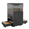 Distributeur automatique croquettes chat double programmable - 2 bols inox 5L