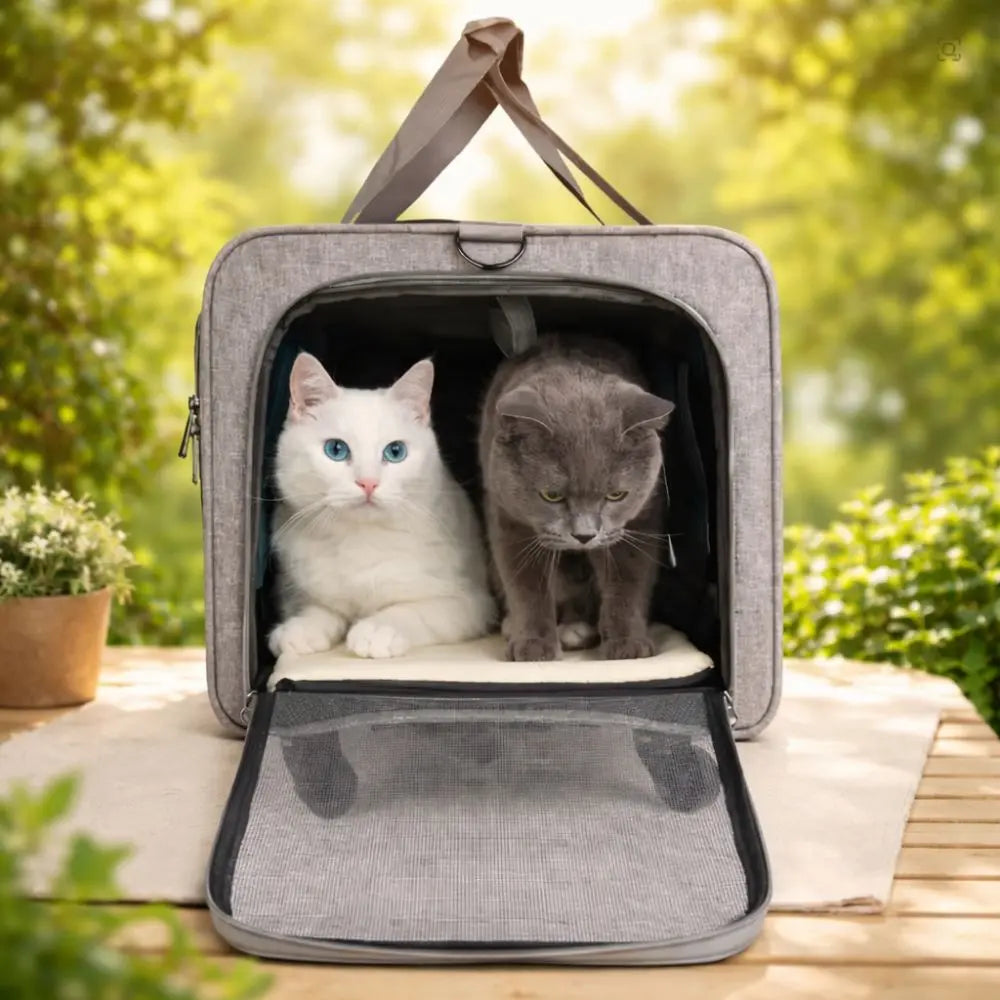 Sac de transport chat à roulettes style valise - confortable et pratique